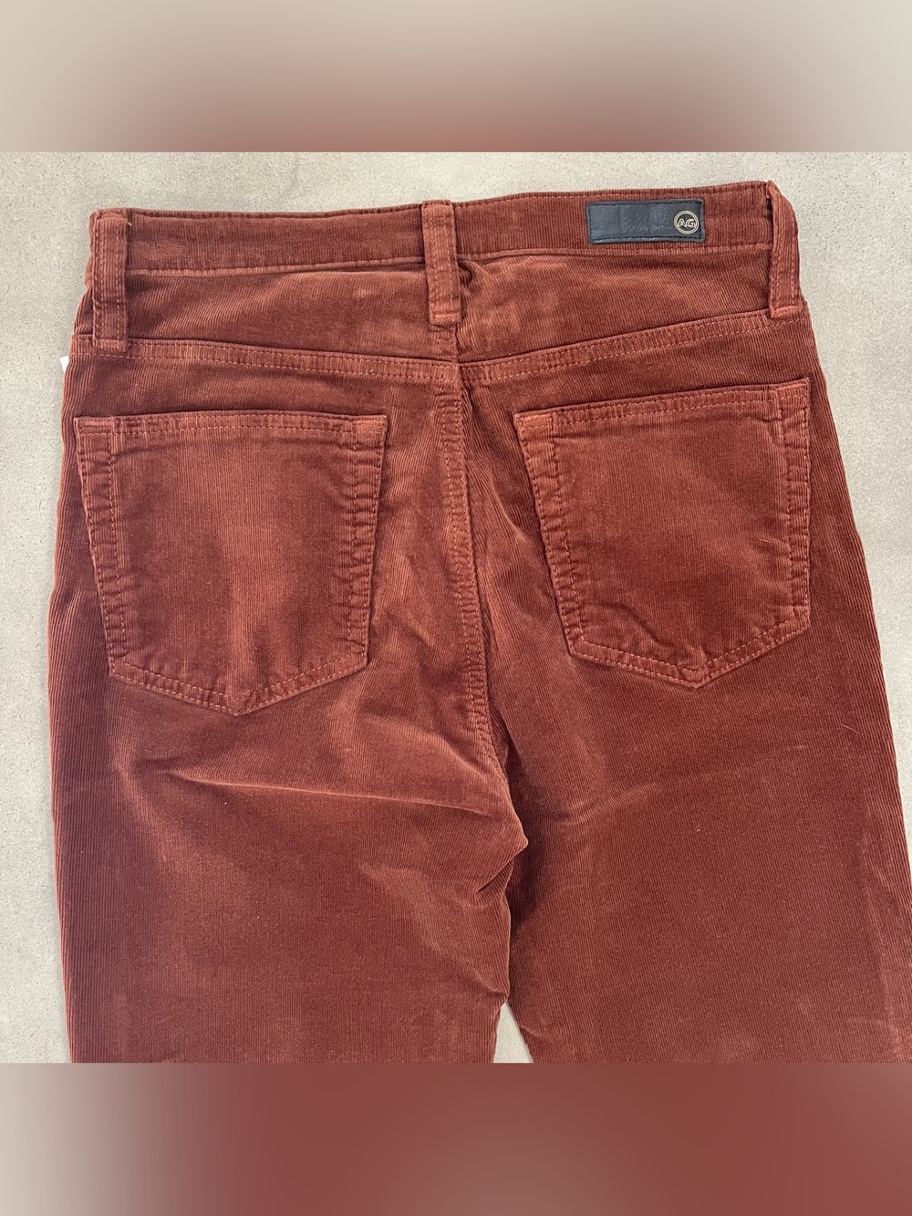 AG The Isabelle High-Rise Corduroy Cropped Straight Jeans Size 26 NWT - Picture 7 of 10